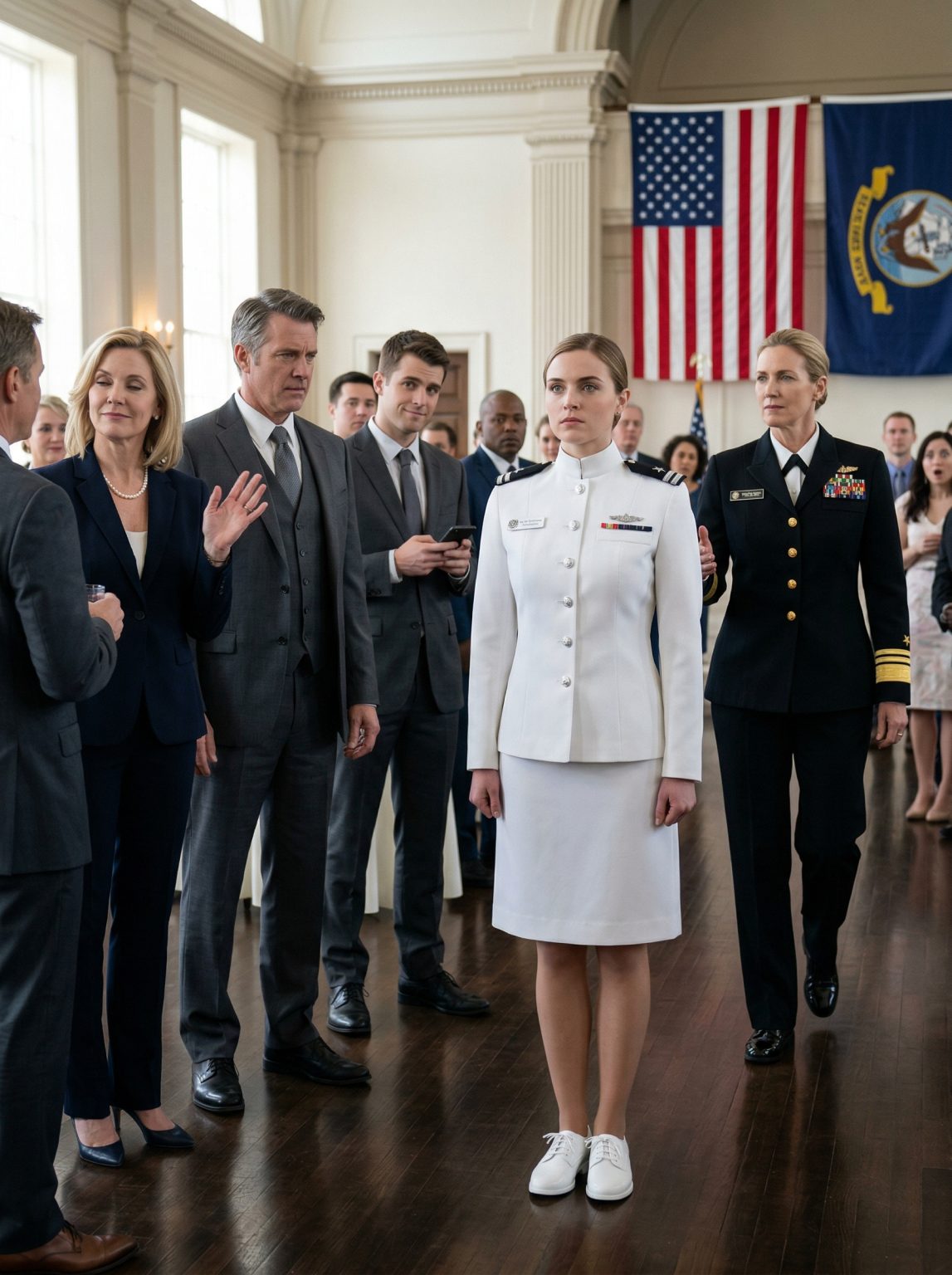 “She’s Just Kitchen Staff,” My Mother Said At My Naval Ceremony—But Moments Later, A Rear Admiral Walked Straight Toward Me And Said, “That ‘Kitchen Staff’ Has Been Running Operations Most Officers Can’t Handle”… And The Entire Room Fell Silent