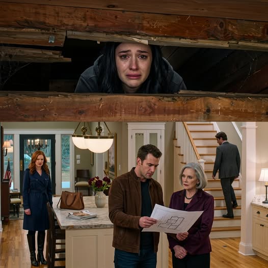 My Husband Called at Midnight and Told Me to Hide in the Attic — I Thought He Was Protecting Me Until I Looked Through the Floorboards and Saw Who He Brought Into Our House.