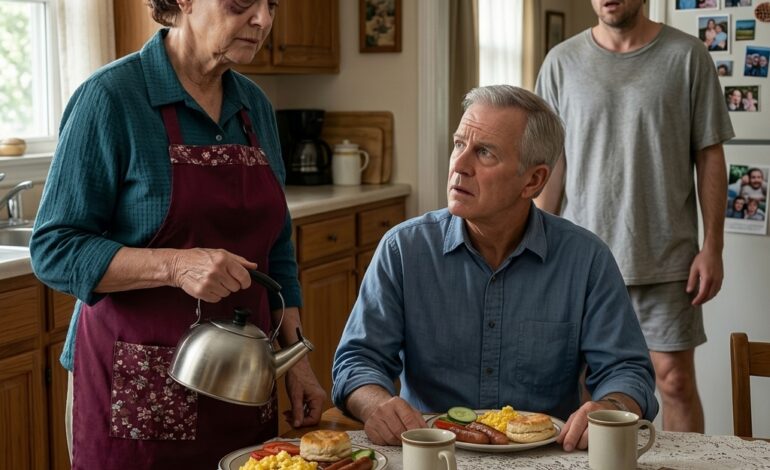 Last night my son h.i.t me and I didn’t cry. This morning I got out the nice tablecloth, served breakfast like on special occasions, and when he came downstairs smiling he said, “So you finally learned your lesson”… until he saw who was waiting for him at my table.