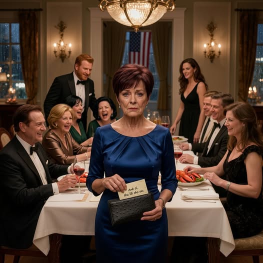 “It’s just a normal family dinner!” My son tried to convince me to go to the restaurant with his relatives. Twelve people showed up and spent $8,000. At the end, my daughter-in-law asked: “Dear, do you have cash or are you paying with card?” I smiled and opened my wallet, but what happened next left them all in shock…