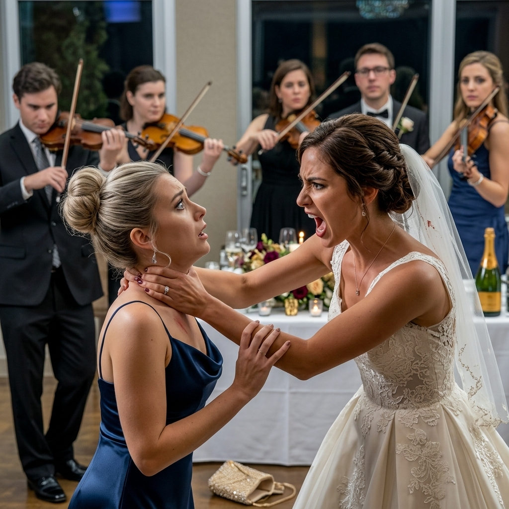 My stepsister slapped me at her wedding, and then her groom said my full name and everything changed