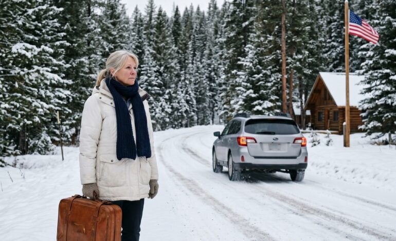 My son left me in a snow-covered cabin and took my money—without realizing what was waiting for him. “There’s firewood and enough food for two weeks,” he said. “I’m going to the Maldives with my wife—and I’m taking all your savings.” He left me out there, far from the city, while his wife quietly took my phone. From the car window, she even called back, “Oh, and I changed the locks on your apartment!” I watched them drive away… and smiled. He had no idea what surprise was waiting for him at the airport.