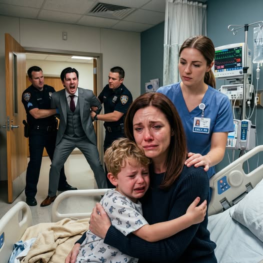 My 7-year-old son collapsed at the airport while on a trip with my ex-husband. When I sprinted into the clinic, the doctor stopped me and said, “I’d like to speak with you alone.” As I moved toward his office, a nurse brushed past, secretly slipped a note into my palm. When I read the frantic handwriting, my blood ran completely cold…
