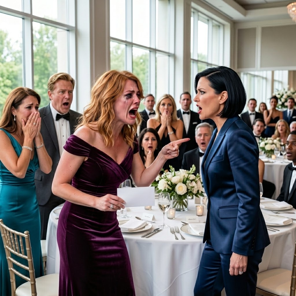 At my husband’s corporate gala, I found a place card waiting for me with two brutal words: “Gold digging nobody.” His boss laughed, her colleagues joined in, and everyone expected me to break in front of them. I didn’t. I simply walked away, and that silent decision changed everything that followed.