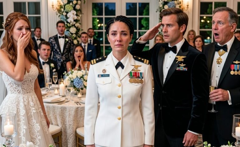 “It’s embarrassing, but I still have to introduce him,” my dad said, introducing me to my sister’s fiancé — a Navy SEAL commander. Everyone chuckled. He shook my hand, then stepped back and saluted. “Admiral, ma’am.” Everyone went silent.