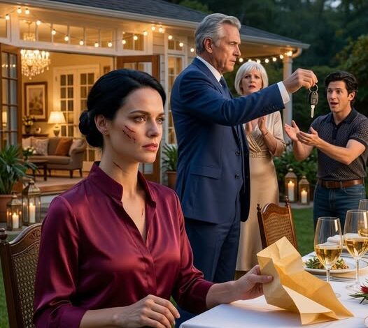 At dinner, Dad raised his glass. “Congrats, here’s…
