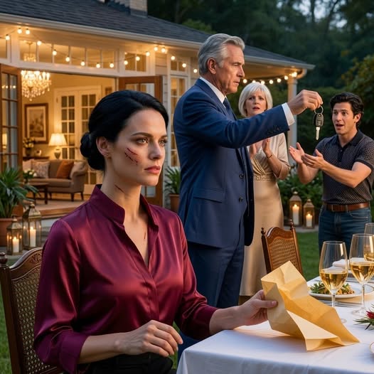 At dinner, Dad raised his glass. “Congrats, here’s…