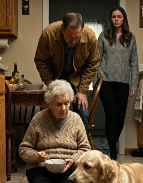 I came home early, expecting quiet—then froze. My 80-year-old mother sat on the cold floor, eating like she didn’t belong. My fiancée said she didn’t need special treatment. “That’s my mother,” I said. But her averted eyes told me this wasn’t the first time—and I was too late.