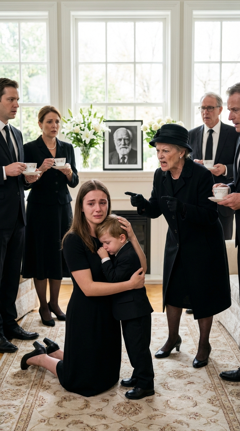 At my husband’s funeral, my mother-in-law sl:apped my 6-year-old son and said, “Take your garbage. Leave this house.”