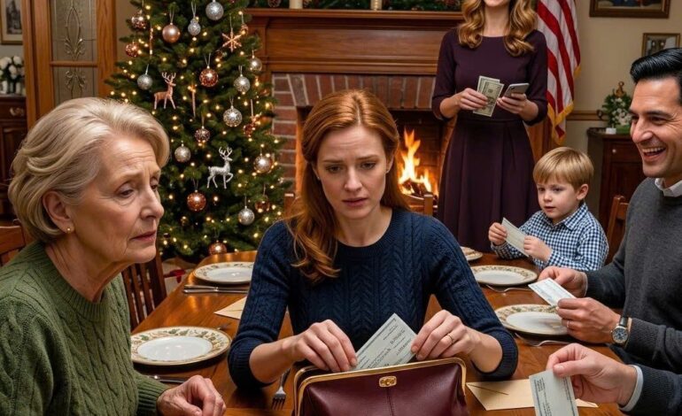 At Christmas dinner, Grandma gave each of us a $5 …
