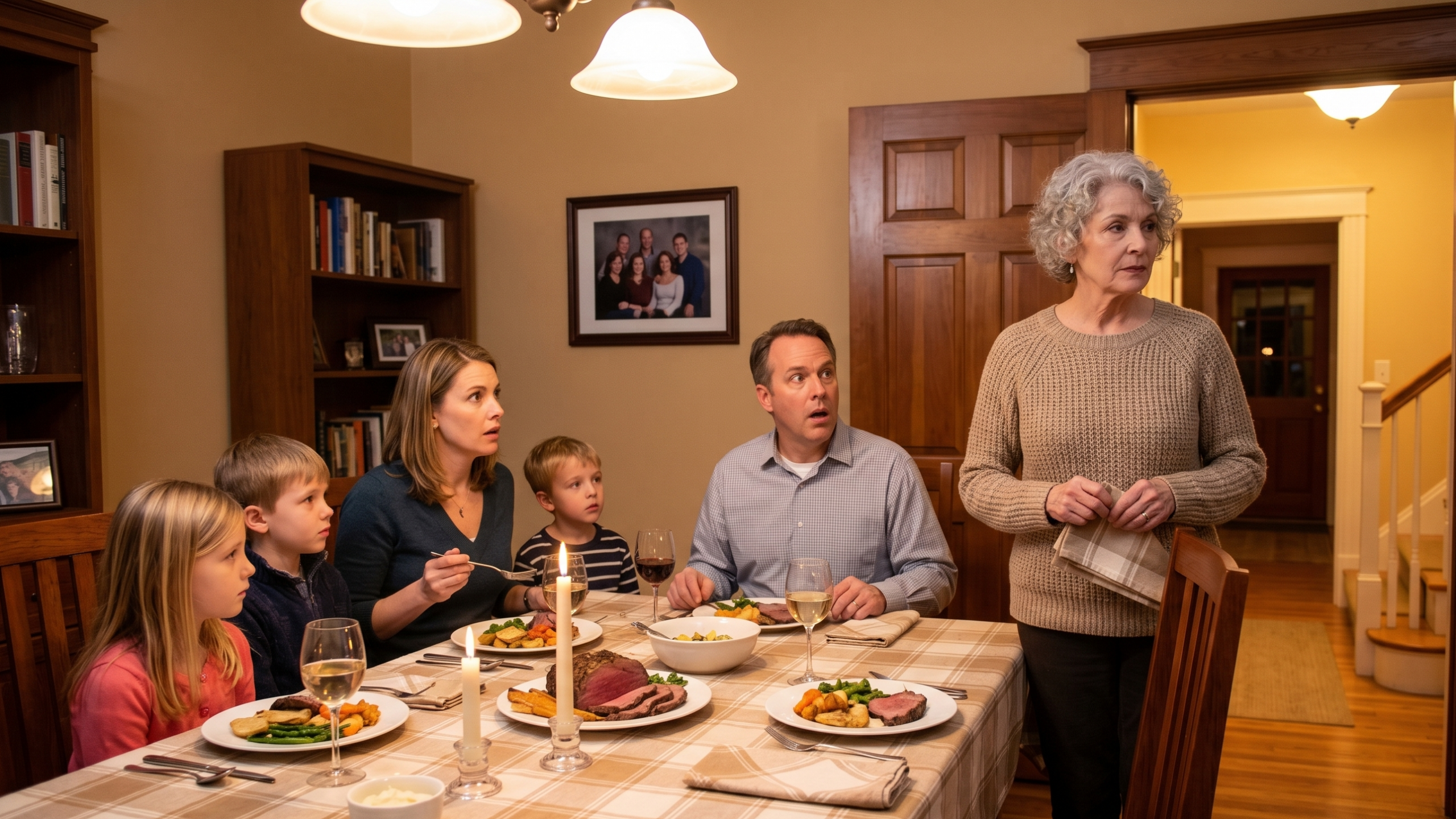 At Sunday dinner, my son told me the door was righ…
